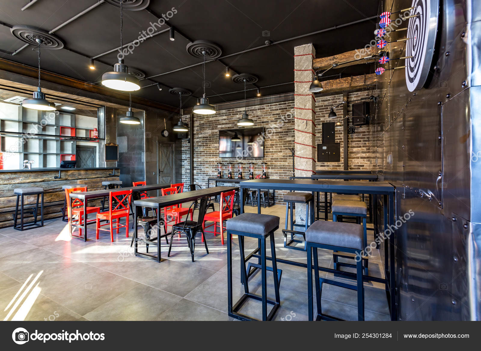 Grodno Belarus March 2019 Inside Interior In Modern Pub