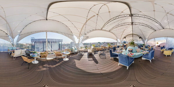 GRODNO, BELARUS - AUGUST, 2018: full seamless spherical hdri pan