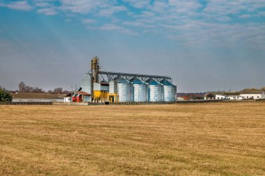Agro-işleme tesisi işleme ve kurutma temizleme ve tarım ürünleri, un, tahıl ve tahıl depolama siloları