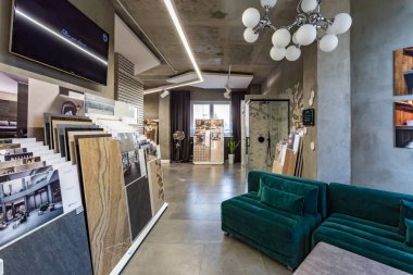 Grodno, Belarus-Aralık, 2018: elit sıhhi tesisat Shop showroom içinde iç