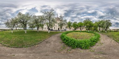 tam dikişsiz küresel panorama 360 derece açı görünümü çiçek
