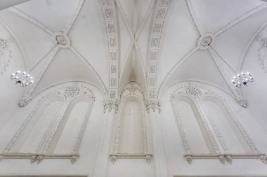 Grodno, Belarus-Temmuz 2019: büyük bir koro Yahudi Sinagogu iç eklektik unsurlar