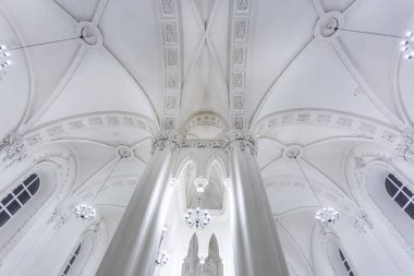 Grodno, Belarus-Temmuz 2019: büyük bir koro Yahudi Sinagogu iç eklektik unsurlar