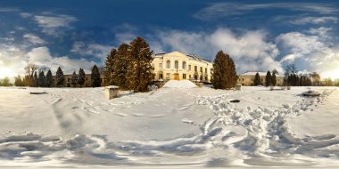 tam dikişsiz küresel kış hdri panorama 360 derece açı v