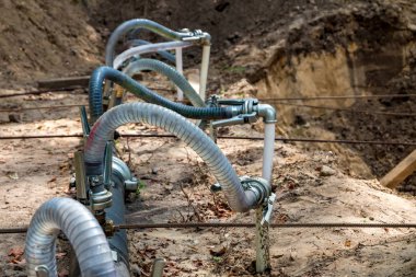 pompa istasyonu. yeraltı suyu drenaj sistemi dışarı su pompalar 