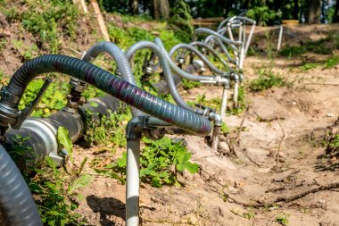 pompa istasyonu. yeraltı suyu drenaj sistemi dışarı su pompalar 