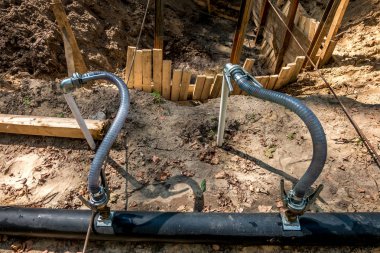 pompa istasyonu. yeraltı suyu drenaj sistemi dışarı su pompalar 