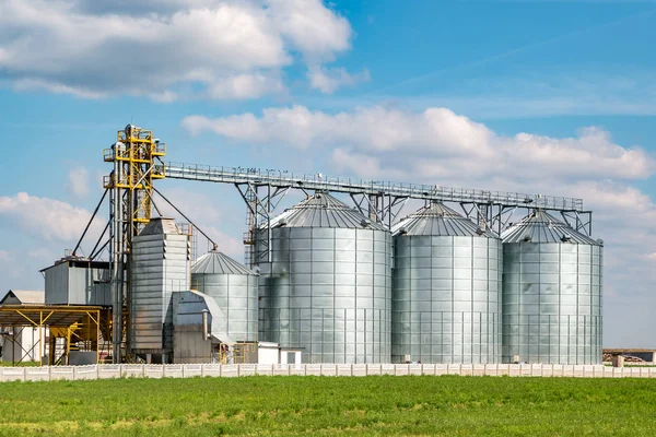 Impianto di agro-trasformazione per la lavorazione e silos per l'essiccazione cleani — Foto Stock
