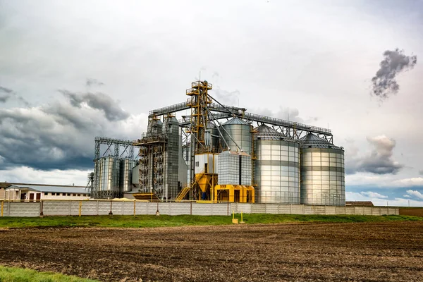 Planta de transformación y fabricación de productos agrícolas para la transformación y el ensilado — Foto de Stock