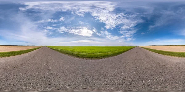 Panorama Sin Fisuras Esférico Completo Vista Angular 360 Grados Carretera —  Fotos de Stock