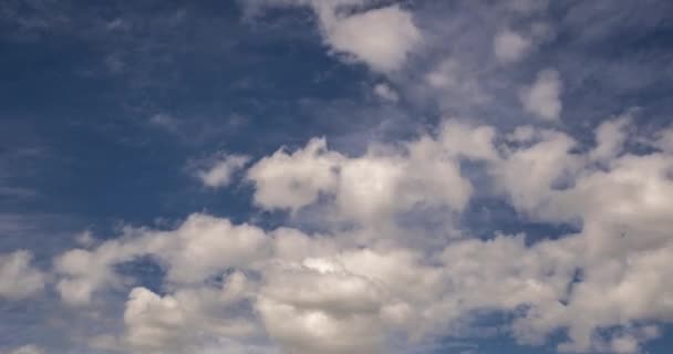 Time Lapse Clip Van Verschillende Pluizige Krullende Wolkenlagen Bij Winderig — Stockvideo