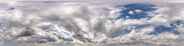 Blå Himmel Med Vackra Fluffiga Cumulusmoln Sömlös Hdri Panorama 360 — Stockfoto