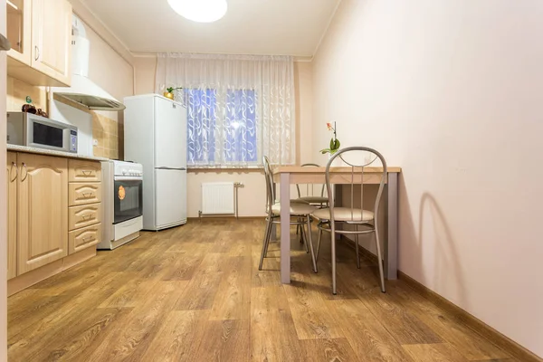 Minsk Belarus August 2020 Interieur Der Modernen Luxusküche Einzimmerwohnungen Minimalistischem — Stockfoto