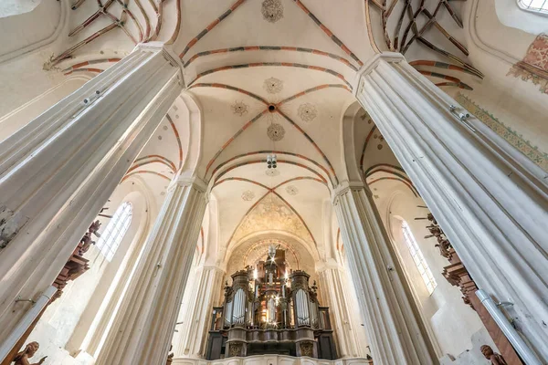 Vilnio Lituania Agosto 2019 Cupola Interna Guardando Alto Antica Chiesa — Foto Stock