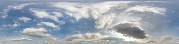 Naadloze Bewolkte Blauwe Lucht Hdri Panorama 360 Graden Hoek Uitzicht — Stockfoto