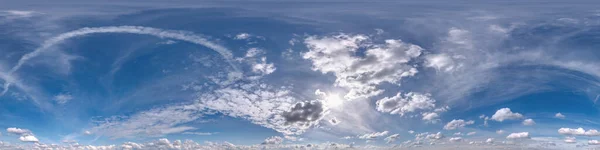 Seamless Cloudy Blue Sky Hdri Panorama 360 Degrees Angle View — Stock Photo, Image