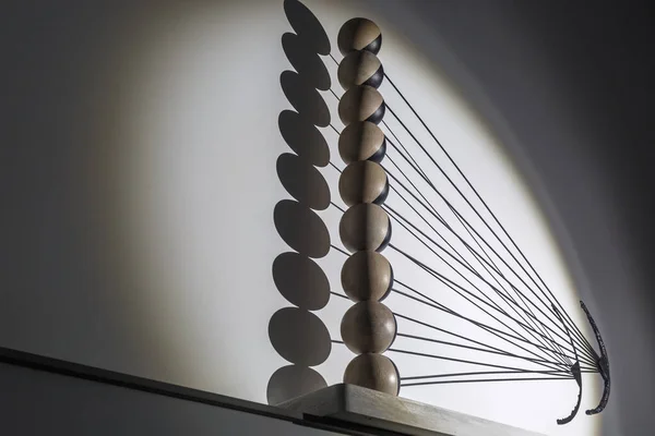 abstract design of balls on metal rods