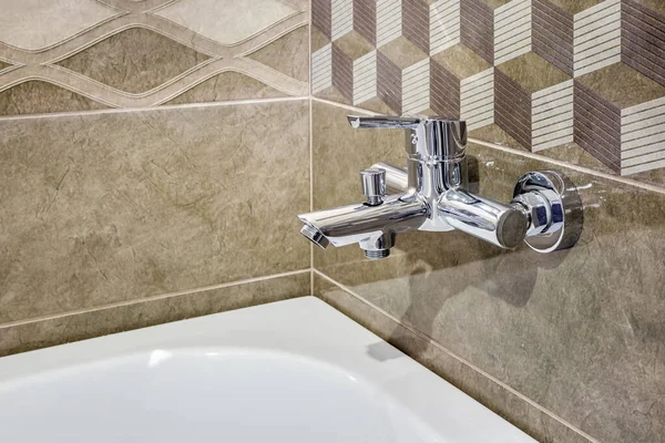 Ceramic Water Tap Sink Faucet Soap Shampoo Dispensers Expensive Loft — Stock Photo, Image