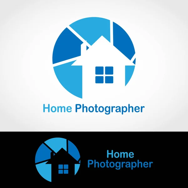 Logo Objectif Caméra Avec Une Maison Dedans Logo Est Bon — Image vectorielle