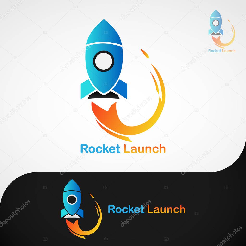 This logo has a picture of a rocket taking off. This logo is good to use as a company logo and can also be used as an application logo. But it can also be used in various other creative businesses as needed.