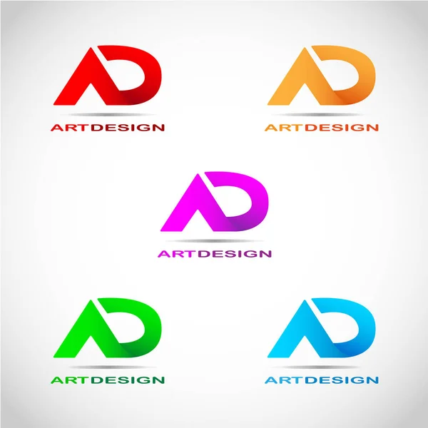 Estos Son Logotipos Forma Letras Saber Letras Esto Adecuado Para — Vector de stock