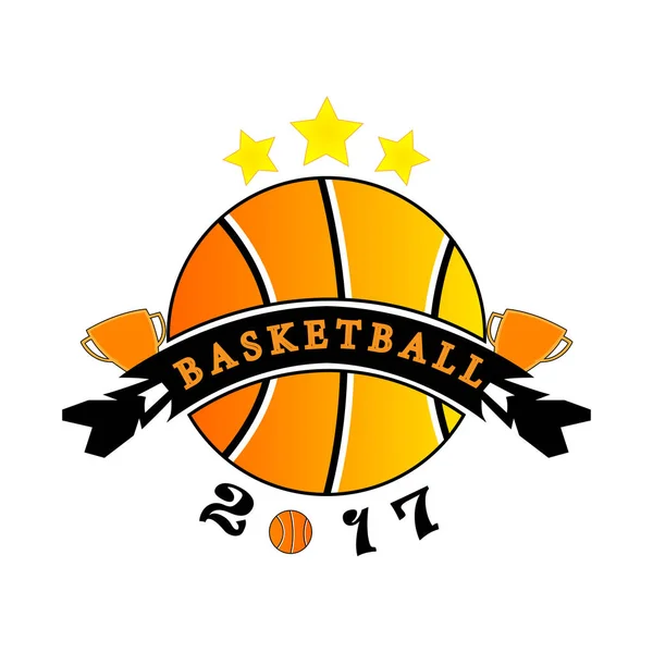 Questo Logo Utilizzato Nel Basket Sportivo Questo Logo Molto Adatto — Vettoriale Stock