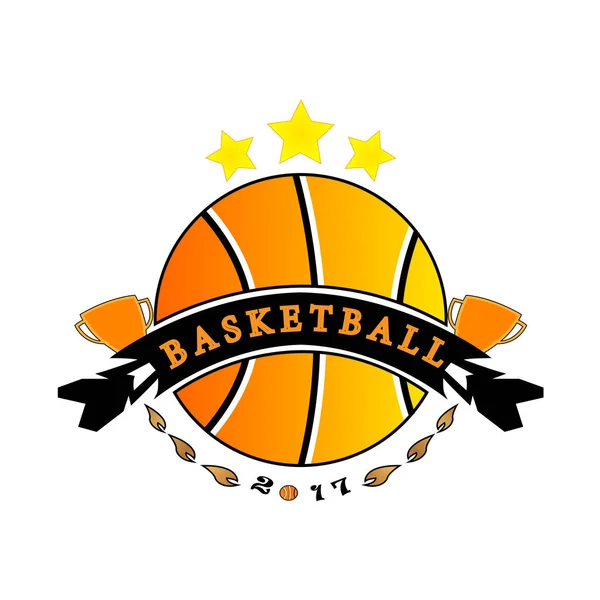 Este Logotipo Utiliza Baloncesto Deportivo Este Logotipo Muy Adecuado Para — Vector de stock