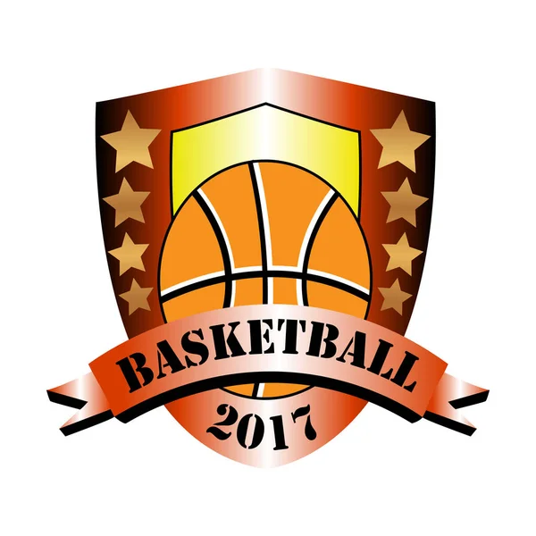 Este Logotipo Utiliza Baloncesto Deportivo Este Logotipo Muy Adecuado Para — Vector de stock