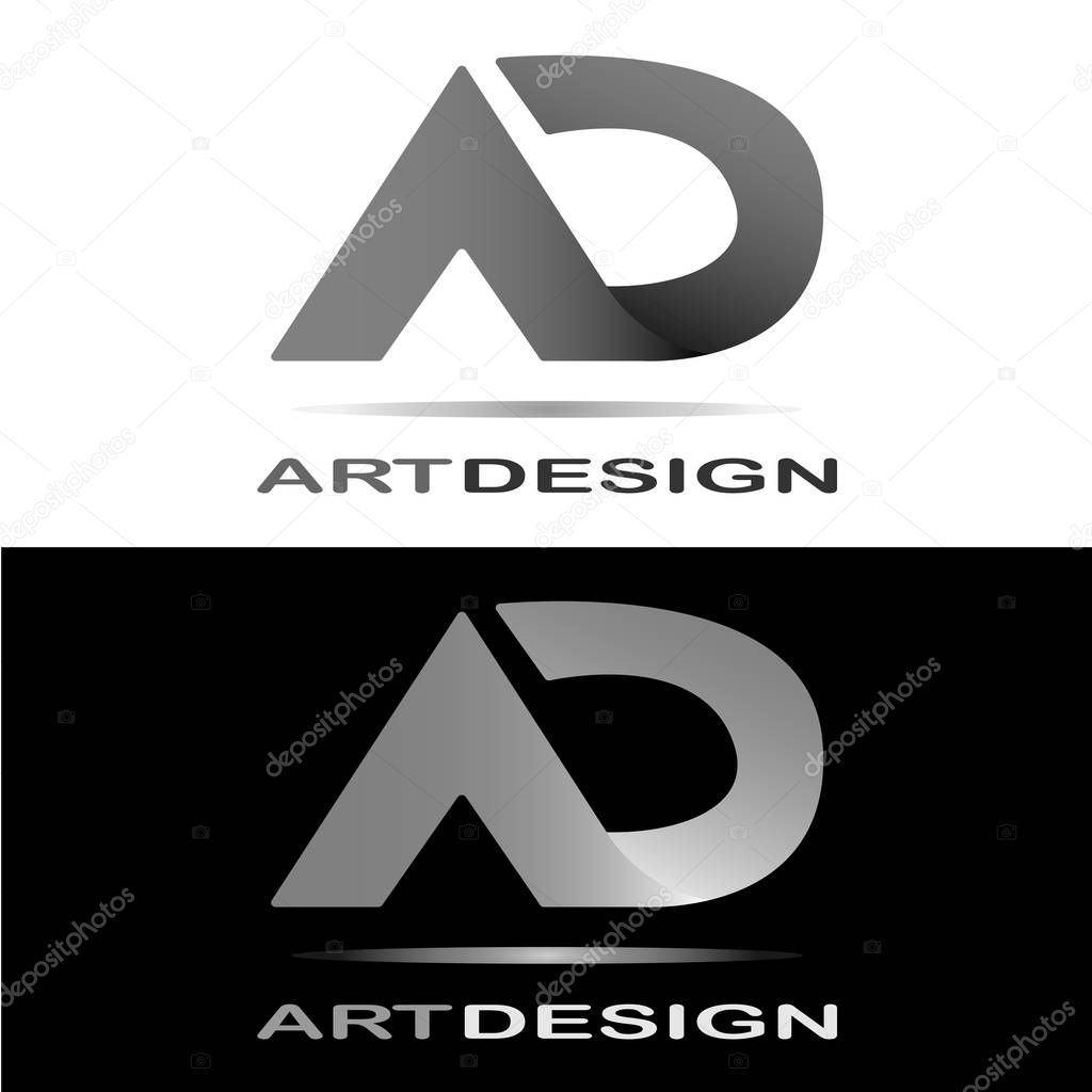 These are logos in the form of 2 letters, namely letters A and D. This is suitable to be used as the initials of a company or brand of a brand. Or it can also be used for other business purposes, such as application logos and so on.