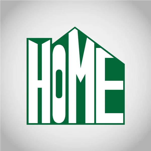Dieses Logo Hat Ein Bild Von Einem Haus Mit Haus — Stockvektor