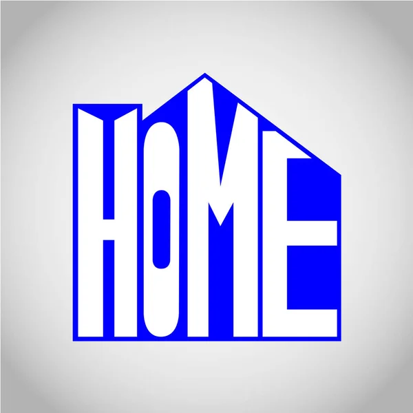 Logo Une Photo Une Maison Avec Home Écrit Dessus Logo — Image vectorielle