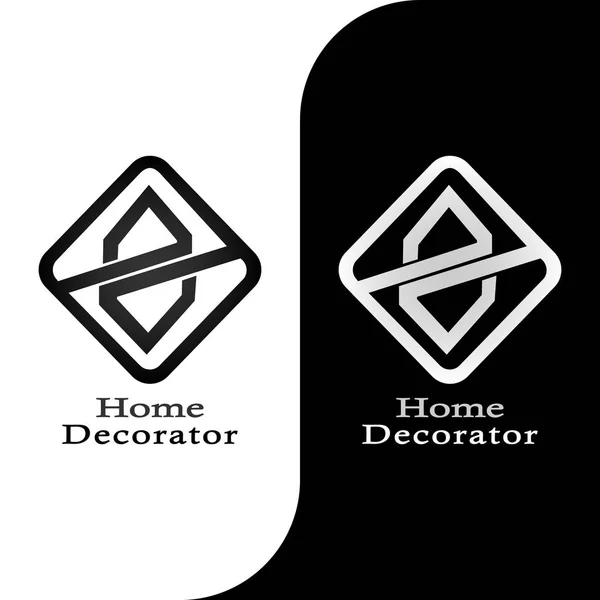Logo Deux Maisons Qui Sont Miroir Logo Est Bon Pour — Image vectorielle