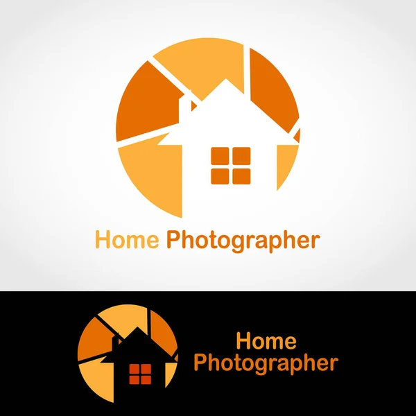 Logo Objectif Caméra Avec Une Maison Dedans Logo Est Bon — Image vectorielle