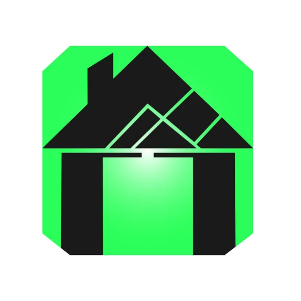 Logo Une Image Une Maison Logo Est Bon Pour Utilisation — Image vectorielle
