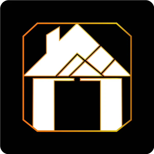 Logo Une Image Une Maison Logo Est Bon Pour Utilisation — Image vectorielle