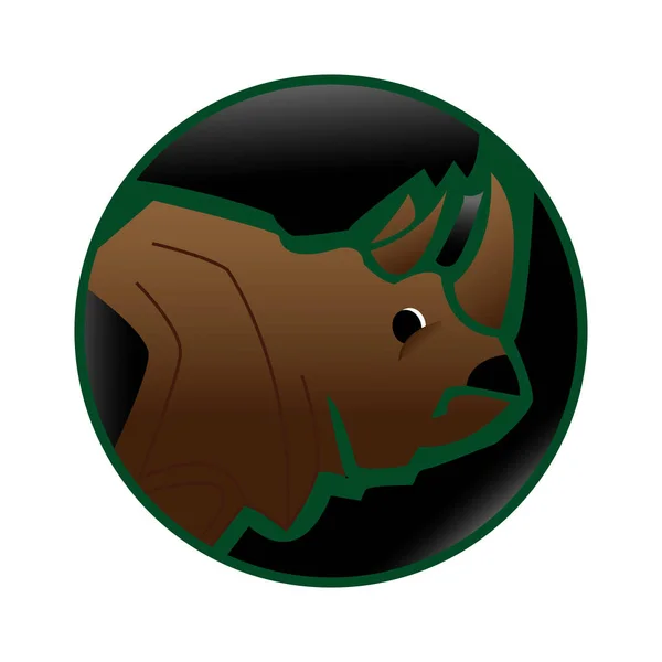Logo Has Picture Rhinoceros Logo Good Use Company Community Logo — Stock Vector