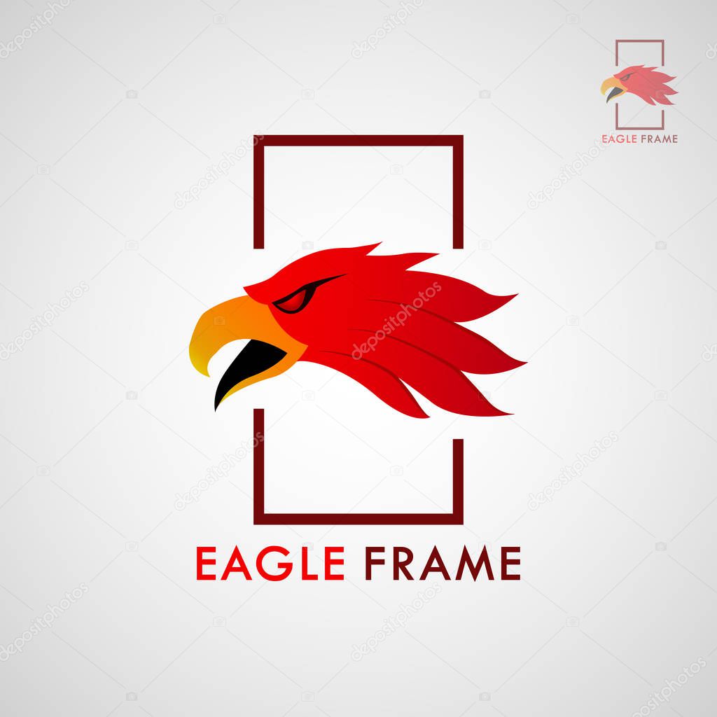 This logo has the head of an eagle and around it has a frame. This logo is suitable for use as a company logo or can also be used as a logo of the community of nature and animal lovers. But it can also be used as an application logo.