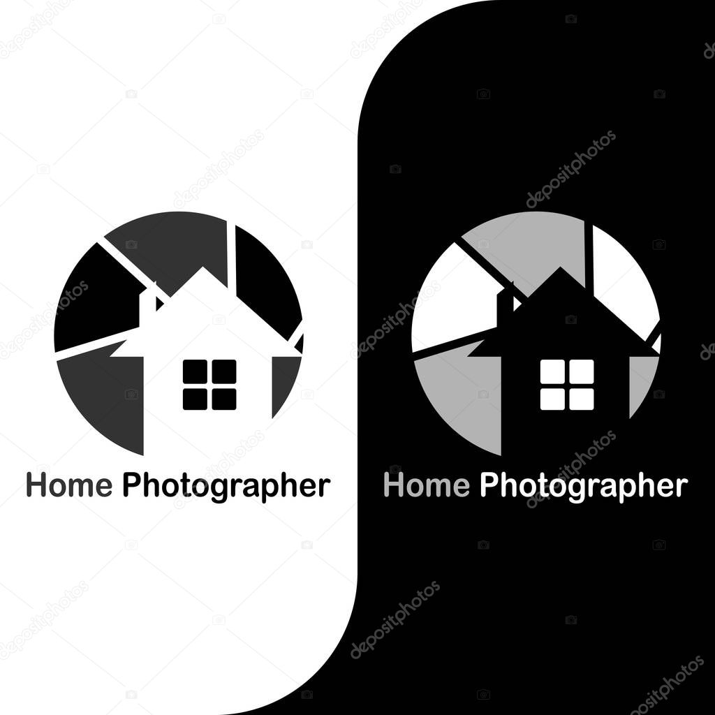 This logo has a camera lens with a house in it. This logo is good to use as a company logo, photo studio, and business engaged in photography. Or it can also be used as an application logo and various other businesses as needed.