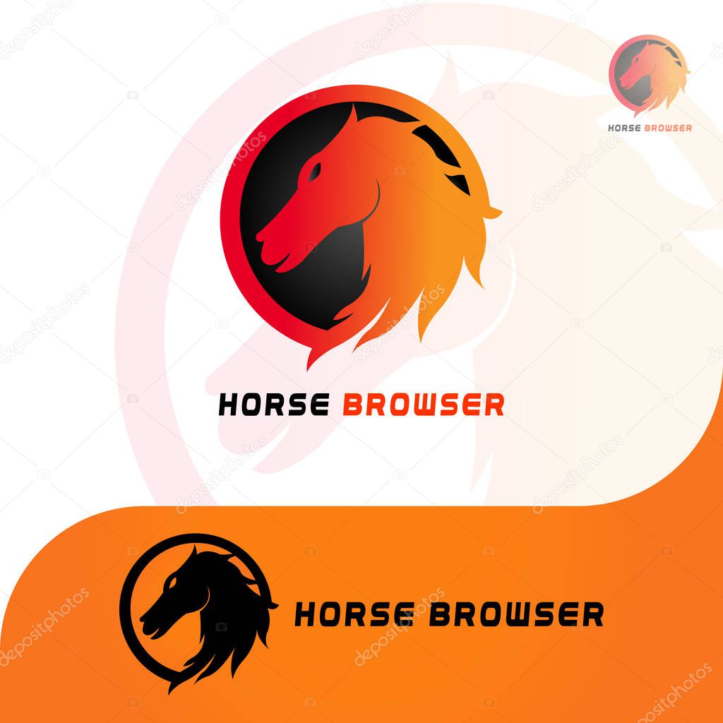 This logo depicts a horse with the earth as its background. This logo is good for use by companies or businesses that are engaged in internet service providers. Or it can also be used as a browser application logo and various other creative business.