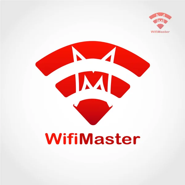 Questo Logo Immagine Una Rete Wifi Esso Una Lettera Questo — Vettoriale Stock