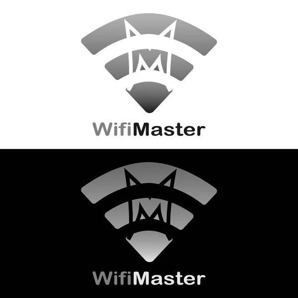 Questo Logo Immagine Una Rete Wifi Esso Una Lettera Questo — Vettoriale Stock