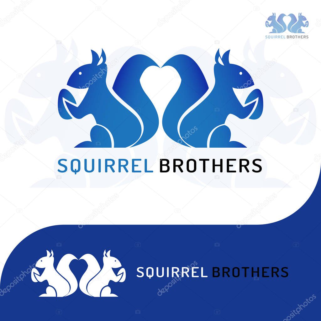 This logo has a picture of two squirrel brothers holding beans. This logo is good to use as a company logo and various other creative businesses as needed and can also be used as an application logo.