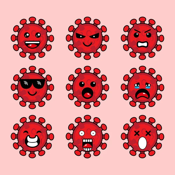 Questa Illustrazione Della Mascotte Del Virus Della Corona Che Uno — Vettoriale Stock