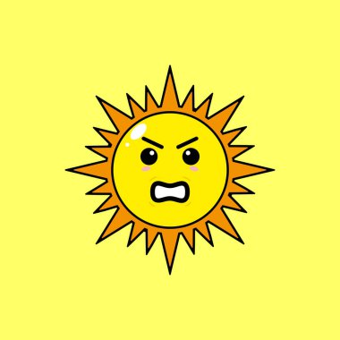 Bu resim güneşin maskotunu tasvir ediyor. Bu illüstrasyon hem ticari, hem eğitim hem de kişisel ihtiyaçlar için kullanılabilir..