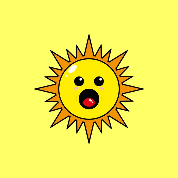 Illustration Depicts Sun Mascot Illustration Can Used Various Needs Both — Stock Vector