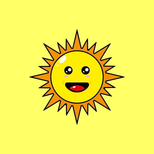 Illustration Depicts Sun Mascot Illustration Can Used Various Needs Both — Stock Vector