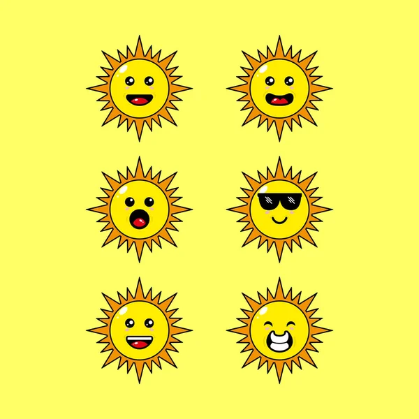 Αυτή Απεικόνιση Απεικονίζει Μασκότ Του Ήλιου Αυτή Απεικόνιση Μπορεί Χρησιμοποιηθεί — Διανυσματικό Αρχείο