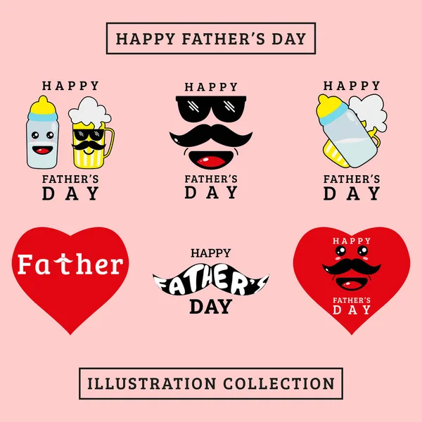 Illustration Made Commemorate Father Day Illustration Can Used Various Needs — Stock Vector