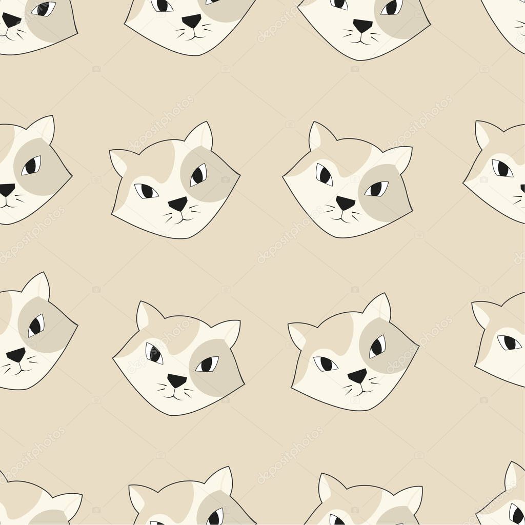This is a seamless pattern design in the shape of an animal head. This pattern can be used for a variety of purposes, whether commercial, educational, or personal.