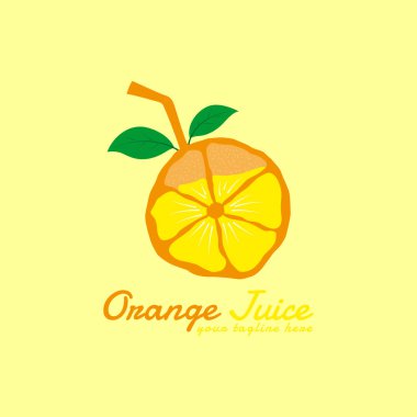 Bu logo, ana bileşen olarak portakal suyundan yapılan içeceklerle ilgilenen bir şirket ya da şirket için yaratıldı..